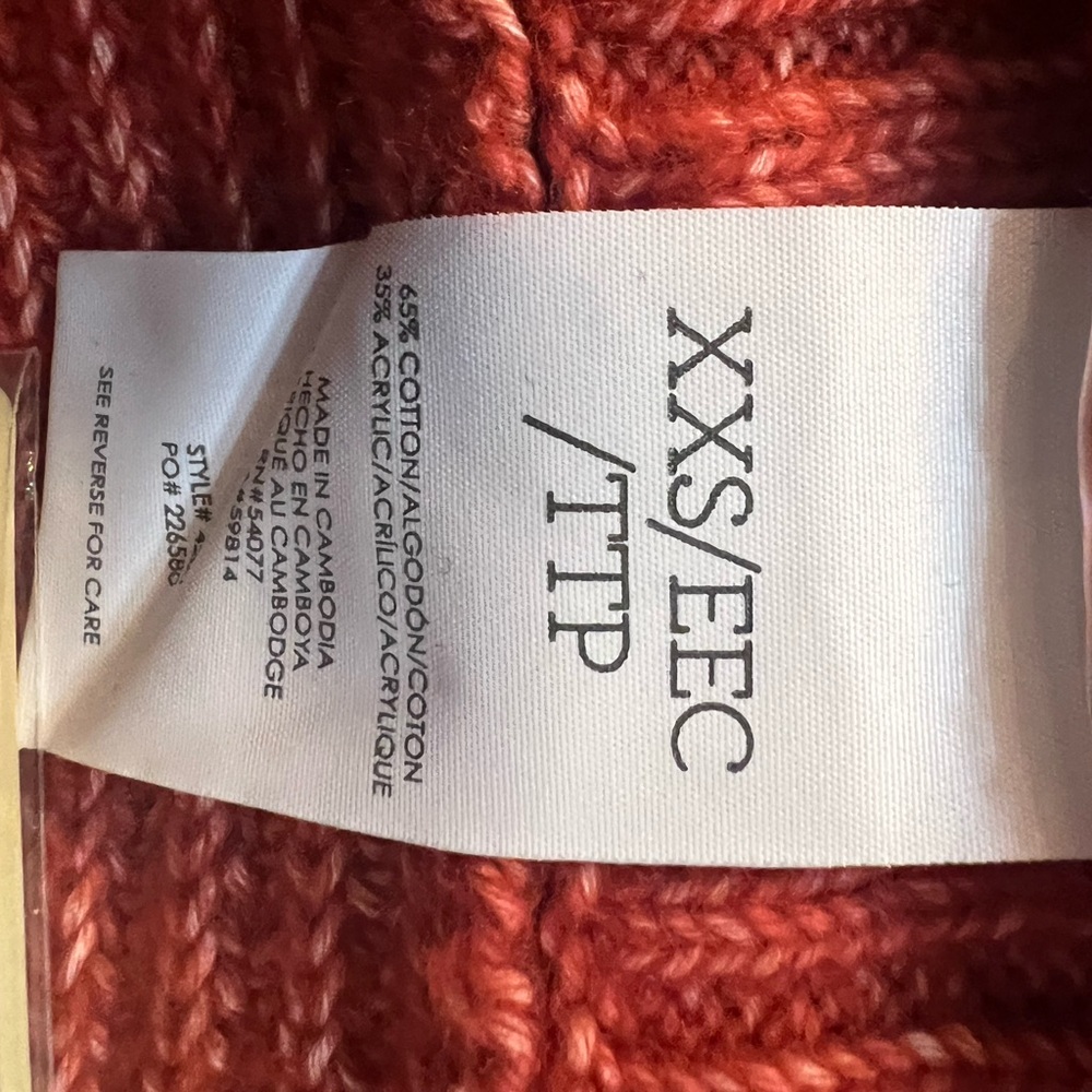 CAbi Women's Cable Knit Sweater - Rust - Picture 9 of 9